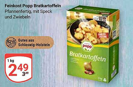 Feinkost Popp Bratkartoffeln - Pfannenfertig, mit Speck und Zwiebeln
