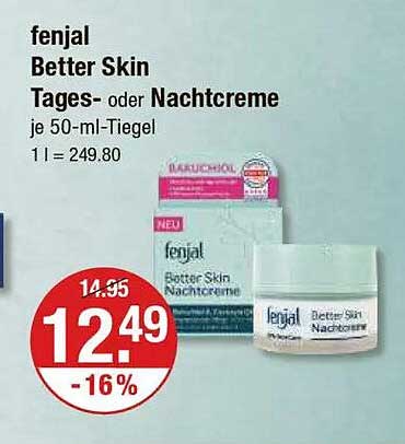 fenjal Better Skin Tages- oder Nachtcreme je 50-ml-Tiegel