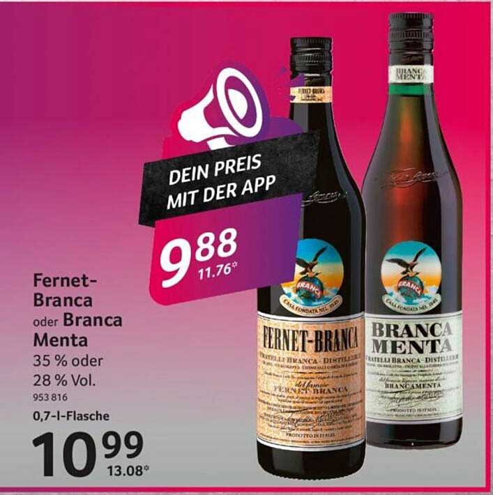 Fernet-Branca oder Branca Menta - 0,7 l Flasche