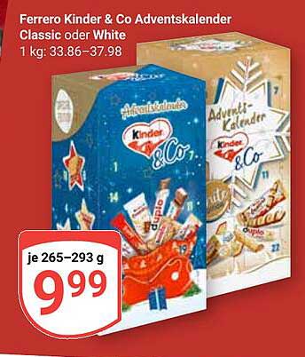 Ferrero Kinder & Co Adventskalender Classic oder White