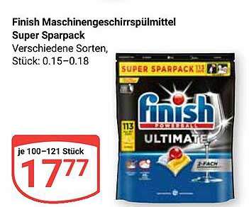 Finish Maschinen- und Geschirrspülmittel Super Sparpack