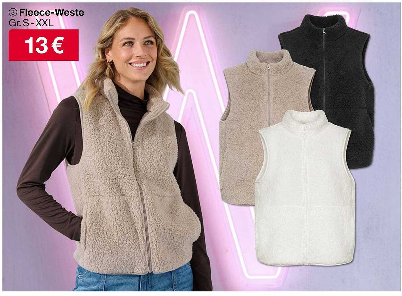 Fleece-Weste in verschiedenen Farben für nur 5,49 € (statt 13 €)