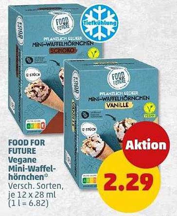 FOOD FOR FUTURE Vegane Mini-Waffelhörnchen in verschiedenen Sorten