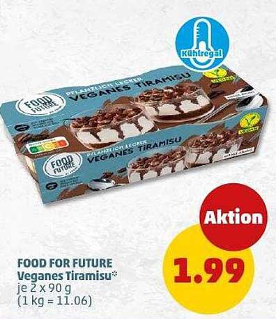 Food for Future Veganes Tiramisu 2 x 90 g