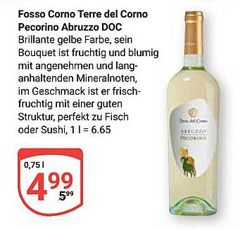 Fosso Corno Terre del Corno Pecorino Abruzzo DOC 0,75 l