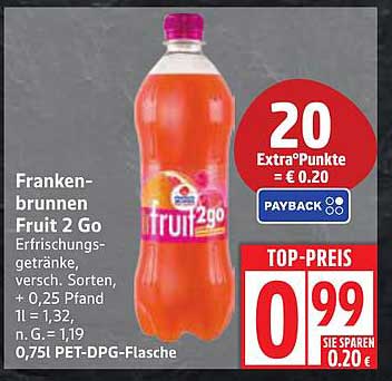 Frankenbrunnen Fruit 2 Go - Erfrischungsgetränke