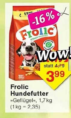 Frolic Hundefutter »Geflügel«, 1,7 kg