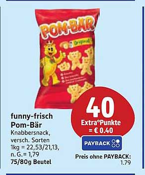 funny-frisch Pom-Bär Knabbersnack, verschiedene Sorten