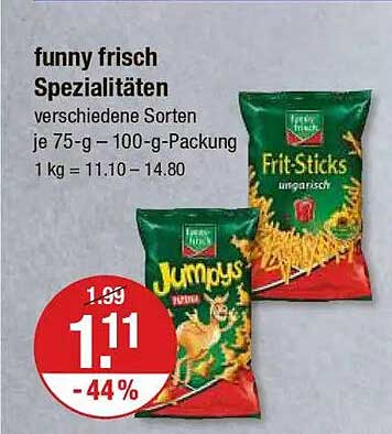 funny frisch Spezialitäten - verschiedene Sorten 75-g - 100-g-Packung