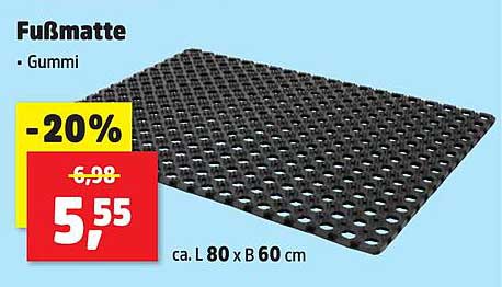 Fußmatte Gummi - 20% Rabatt