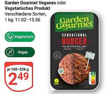 Garden Gourmet Veganes oder Vegetarisches Produkt - Sensational Burger