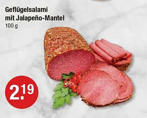 Geflügelsalami mit Jalapeño-Mantel 100 g