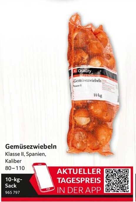 Gemüsezwiebeln 10 kg Sack - Klasse II, Spanien