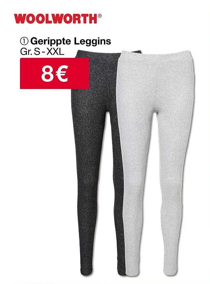 Gerippte Leggings Gr. S - XXL