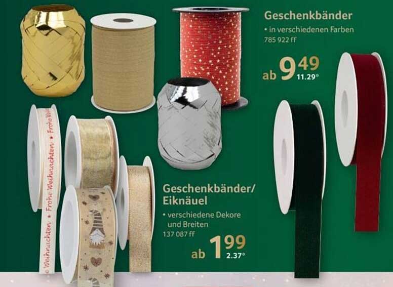 Geschenkband in verschiedenen Farben – ab 1,99 €
