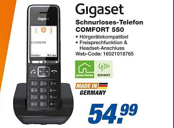 Gigaset Schnurloses Telefon COMFORT 550