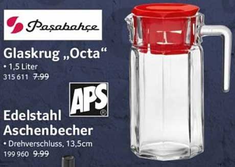 Glaskrug "Octa" von Pasabahçe - 1,5 Liter