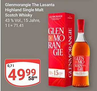 Glenmorangie The Lasanta Highland Single Malt Scotch Whisky 15 Jahre
