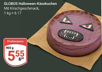 GLOBUS Halloween-Käsekuchen mit Kirschgeschmack