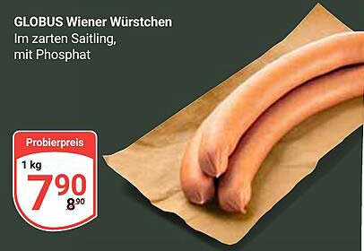 GLOBUS Wiener Würstchen im zarten Saitling, mit Phosphat