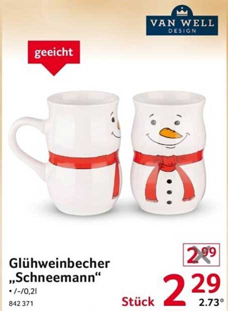 Glühweinbecher "Schneemann"