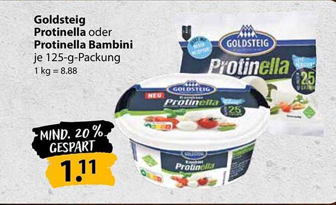 Goldsteig Protinella oder Protinella Bambini je 125-g-Packung