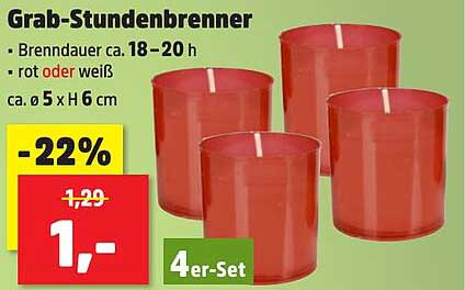 Grab-Stundenbrenner 4er-Set