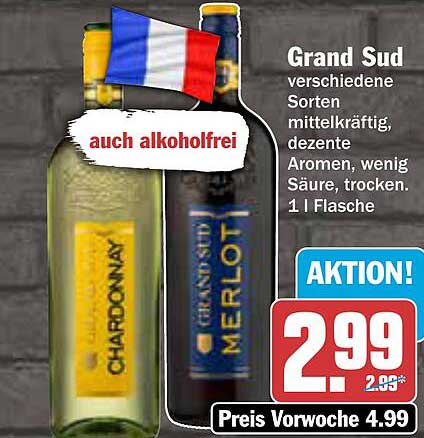 Grand Sud – verschiedene Sorten, auch alkoholfrei