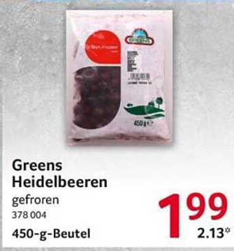Greens Heidelbeeren gefroren 450-g-Beutel