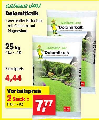 Grüner Jan Dolomitkalk 25 kg