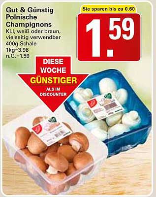 Gut & Günstig Polnische Champignons 400g