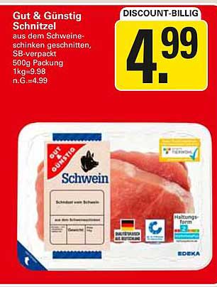 Gut & Günstig Schnitzel aus dem Schweinefleisch