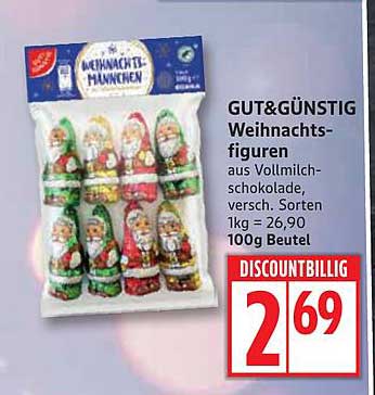 GUT&GENÜSTIG Weihnachtsfiguren aus Vollmilschokolade