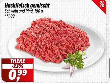 Hackfleisch gemischt - Schwein und Rind, 100 g
