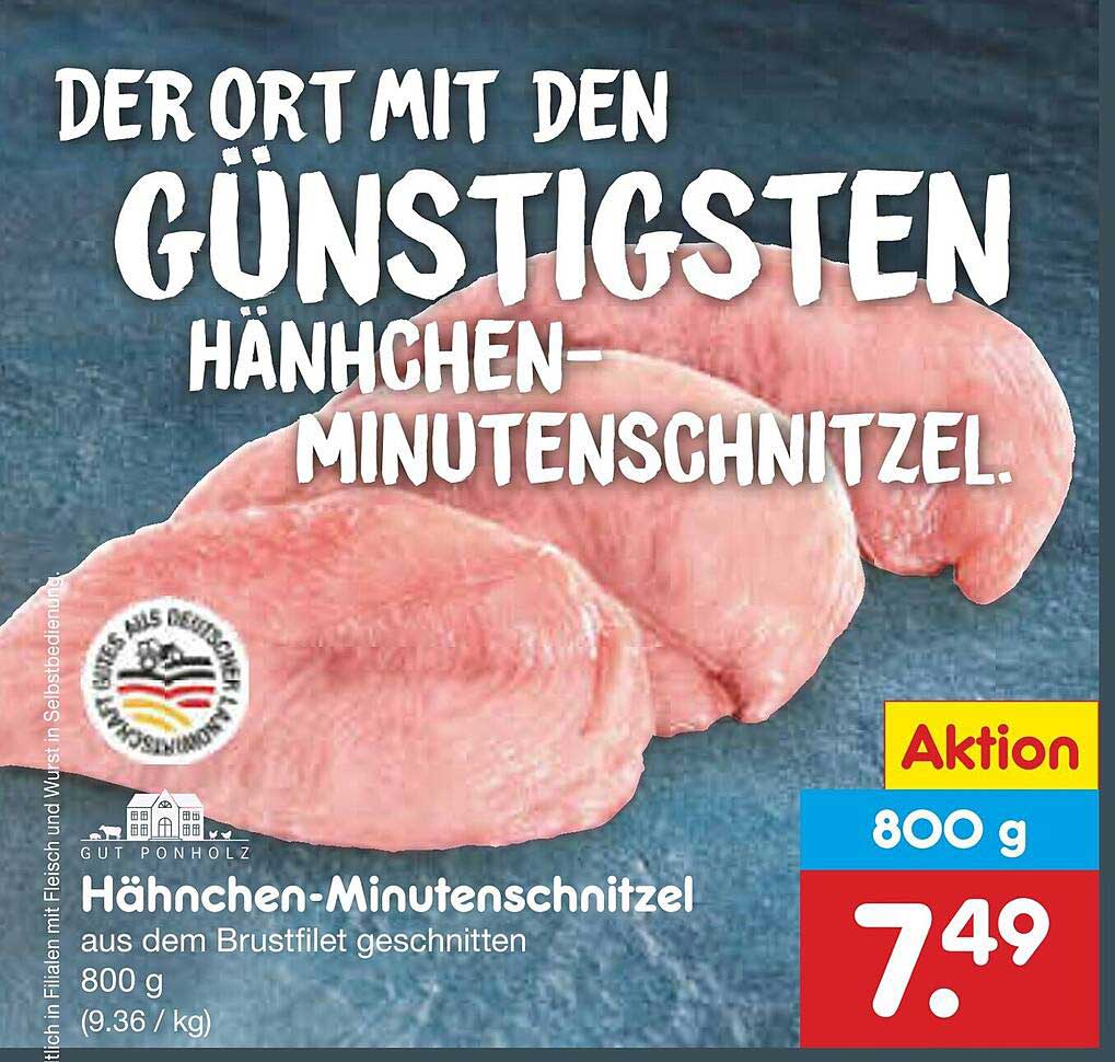 Hähnchen-Minutensteaks aus dem Brustfilet – 800 g