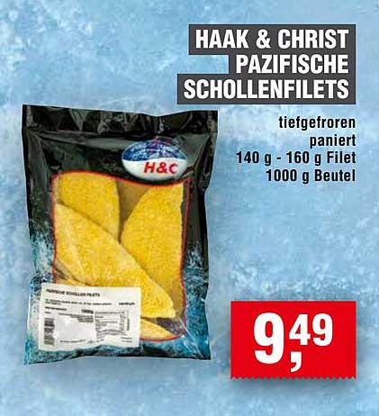 HAK & CHRIST Pazifische Schollenfilets 1000 g Beutel