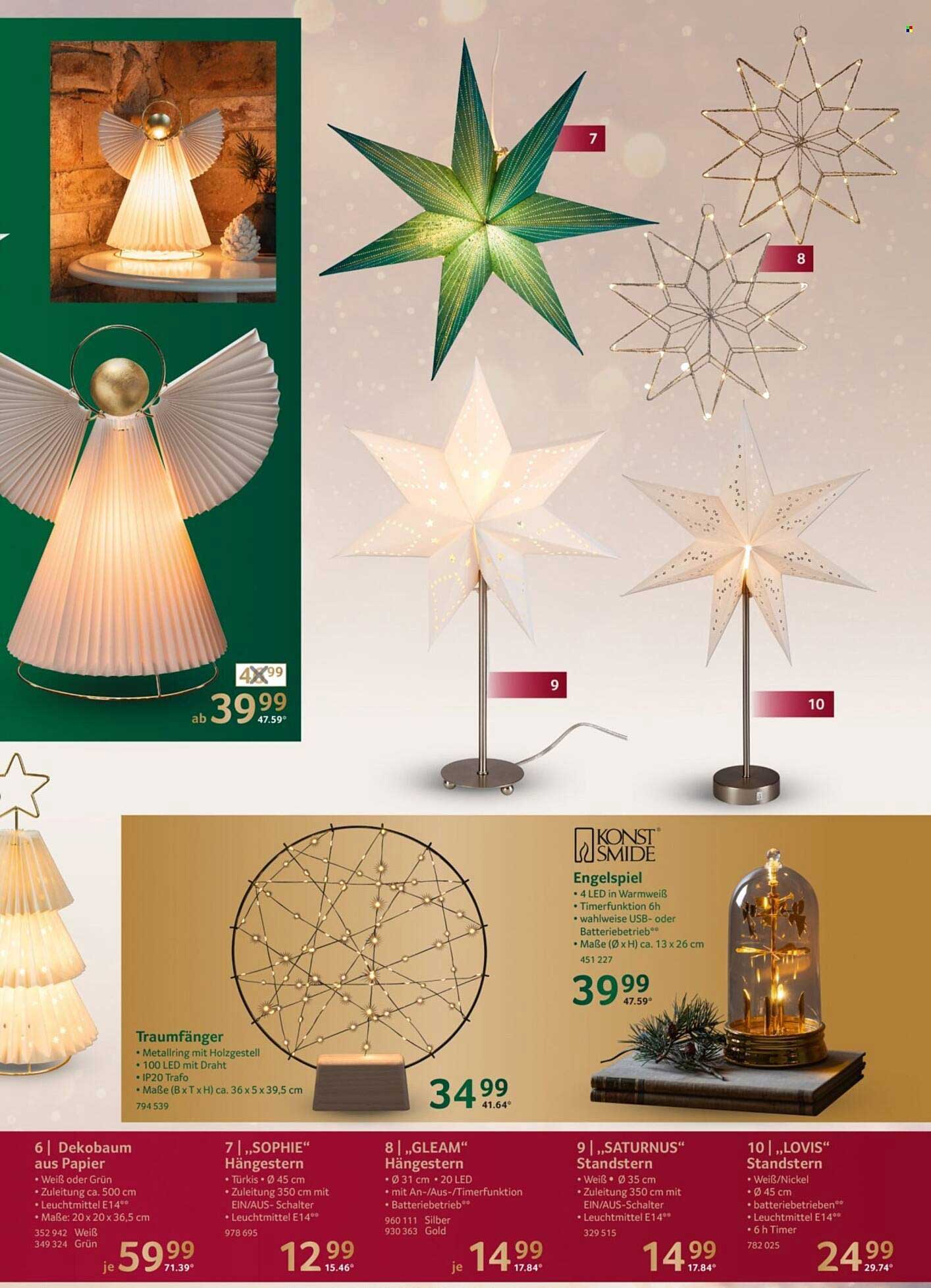 Hängestern "GLEAM" mit 20 LEDs