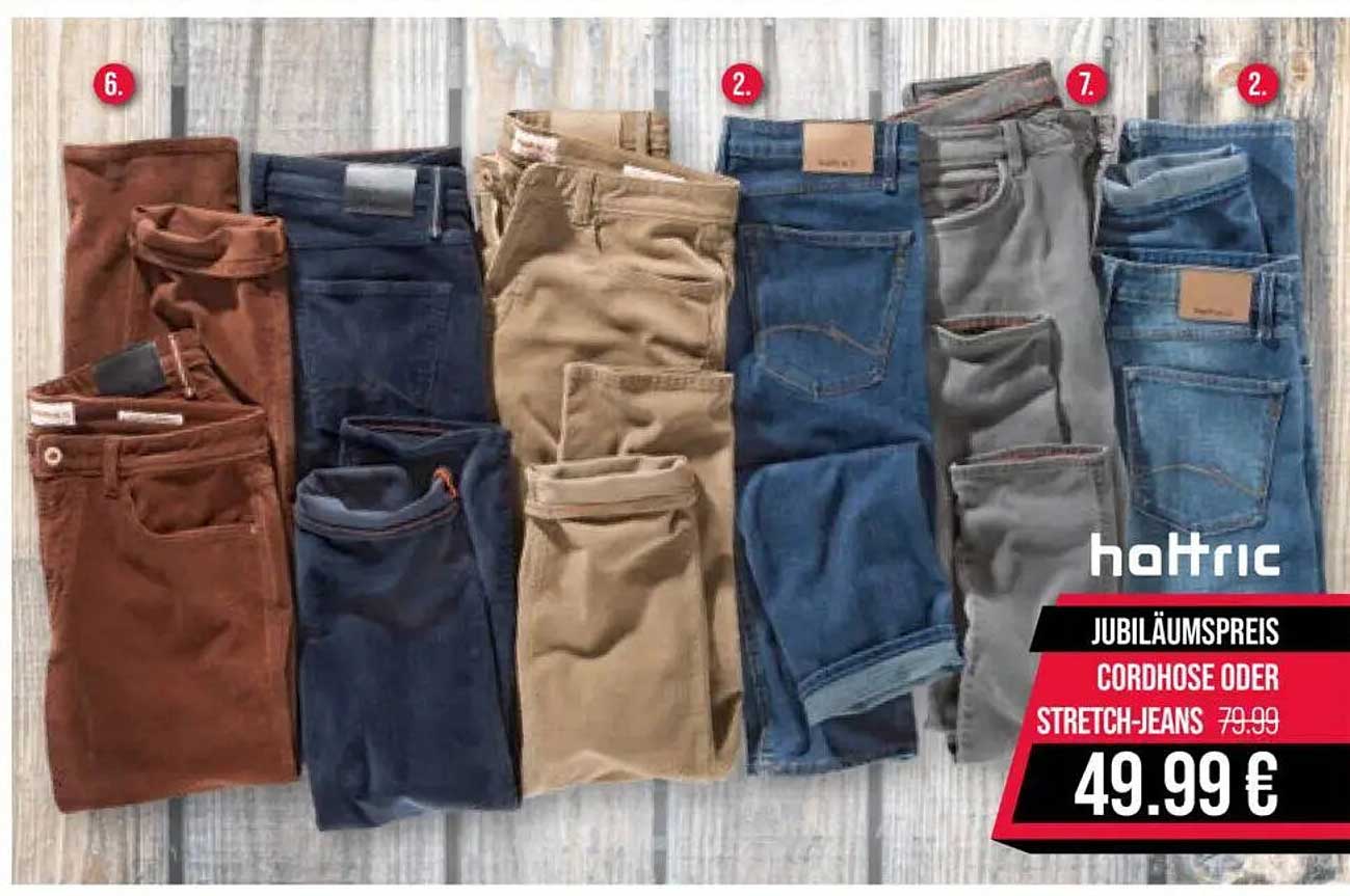 Hattric Cordhose oder Stretch-Jeans – Jubiläumspreis