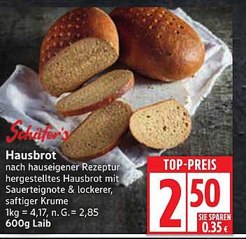 Hausbrot nach hauseigener Rezeptur