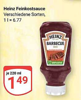 Heinz Feinkostsauce, 220 ml zum Schnäppchenpreis
