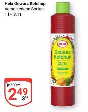 Hela Gewürz Ketchup, verschiedene Sorten, 800 ml