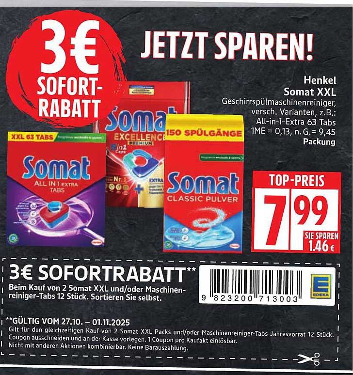 Henkel Somat XXL Geschirrspülmaschinenreiniger