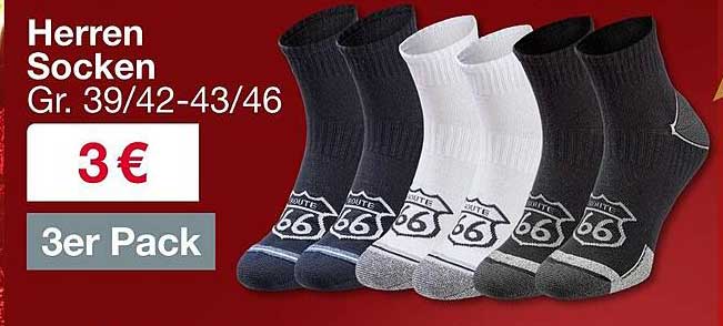 Herren Socken 3er Pack in verschiedenen Größen