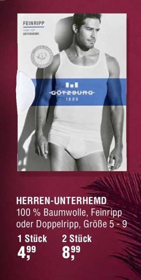 HERREN-UNTERHEMD 100 % Baumwolle, Feinripp oder Doppelripp
