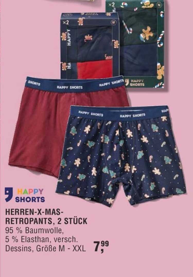 Herren-X-Mas-Retropants, 2 Stück