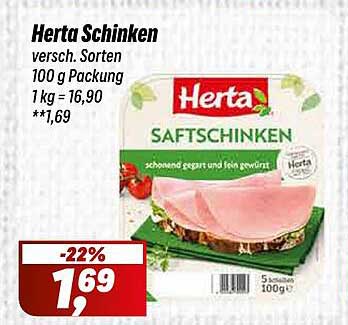 Herta Schinken – Saftschinken in verschiedenen Sorten