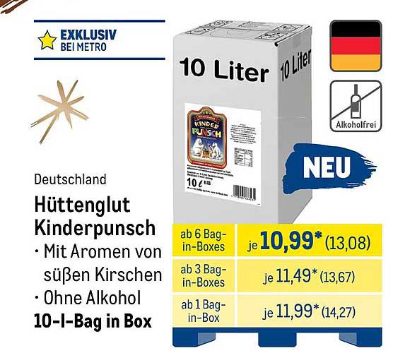 Hüttenglut Kinderpunsch 10-I-Bag in Box