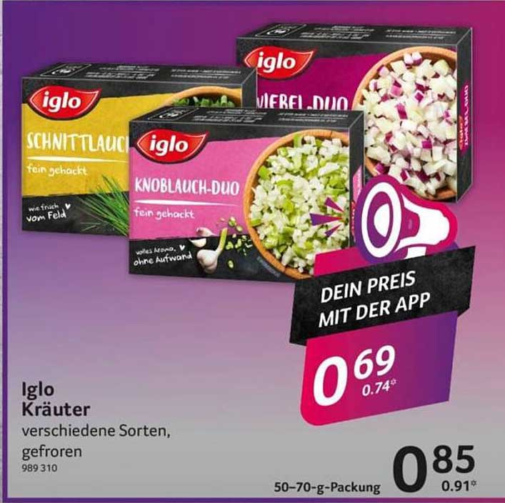 Iglo Kräuter verschiedene Sorten, gefroren