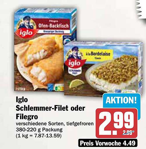 Iglo Schlemmer-Filet oder Filegro