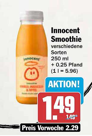 Innocent Smoothie verschiedene Sorten 250 ml